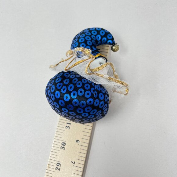 Pin Cushion Harlequin‎ Clowns SET OF 2 Porcelain Painted Face Pierrette Jester - Picture 10 of 10